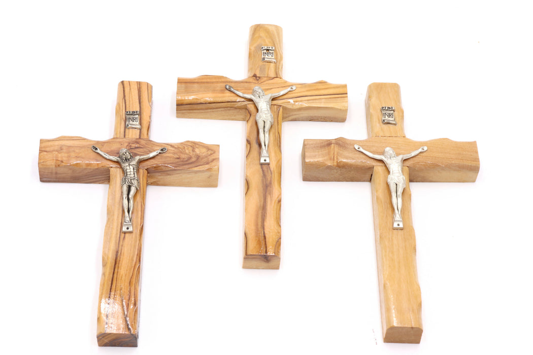3 PCS Cross Crucifix † Wall Olive Wood 6.1 inch Hand Made Christian