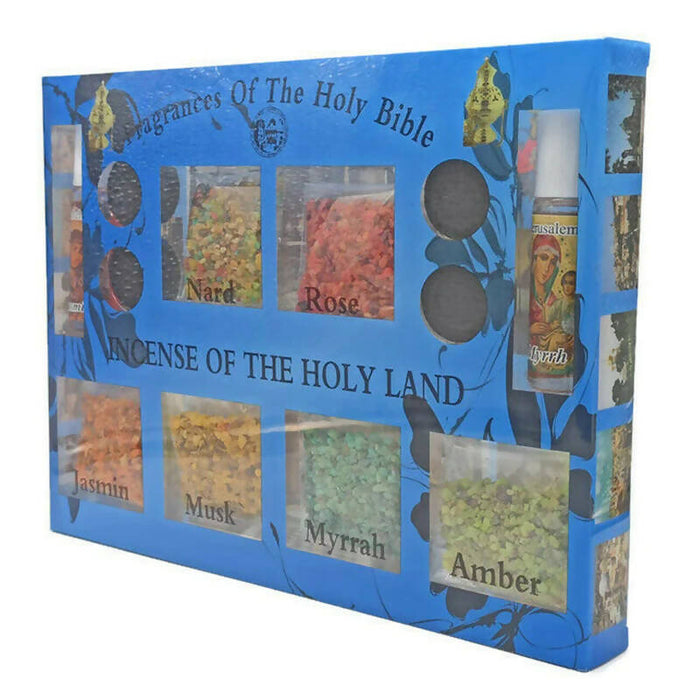 Incense Resin Mix of Holy Land Jerusalem Fragrances Bible Gift Set ANOINTING OIL