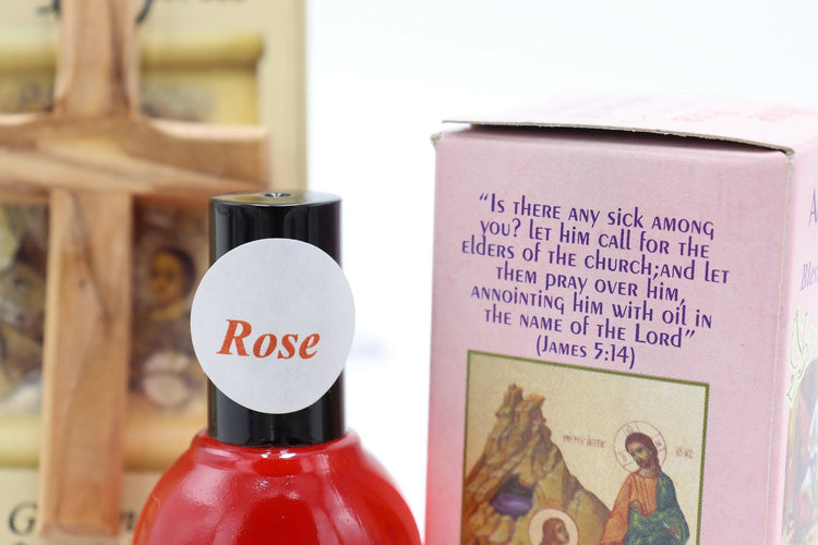 Anointing oil Rose With Necklace Cross