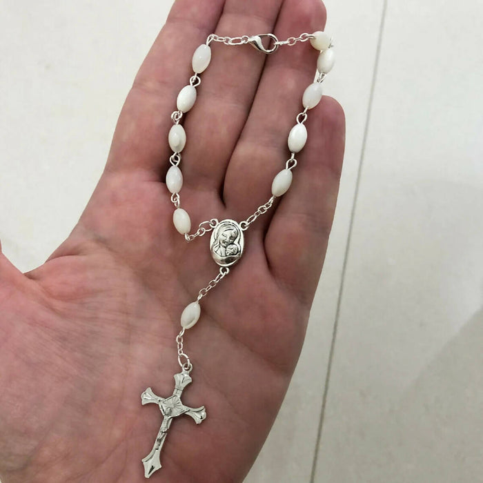 Car Rearview Mirror Rosary Pearl Beads