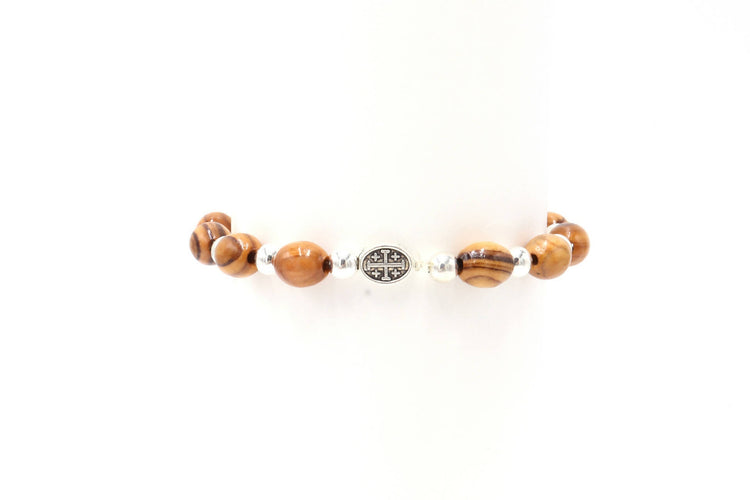 3 PCS Hand Made Bracelet Olive Wood From Jerusalem Holy Land Blessed Prayer