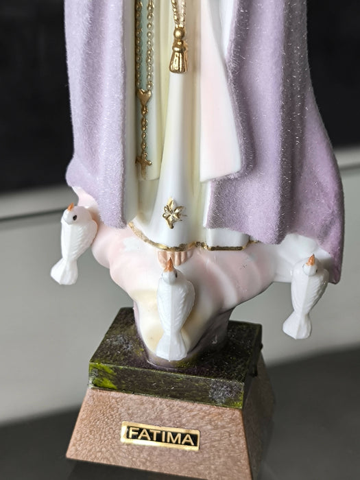 Our Lady of Fatima 8.66" Change Color Statue Figurine Mary Virgin made in Fatima, Portugal hand-painted hand-decorated by local artisans