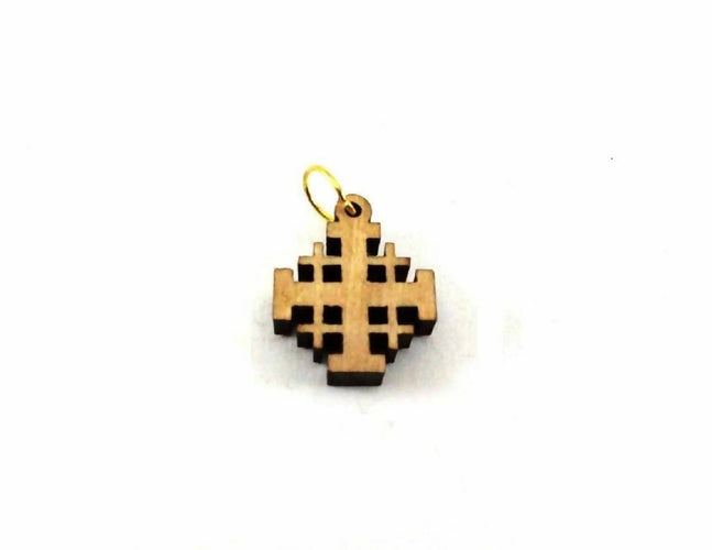 50 PCS Small Crosses Pendants Rosary Olive Wood Handmade Holyland Bethlehem