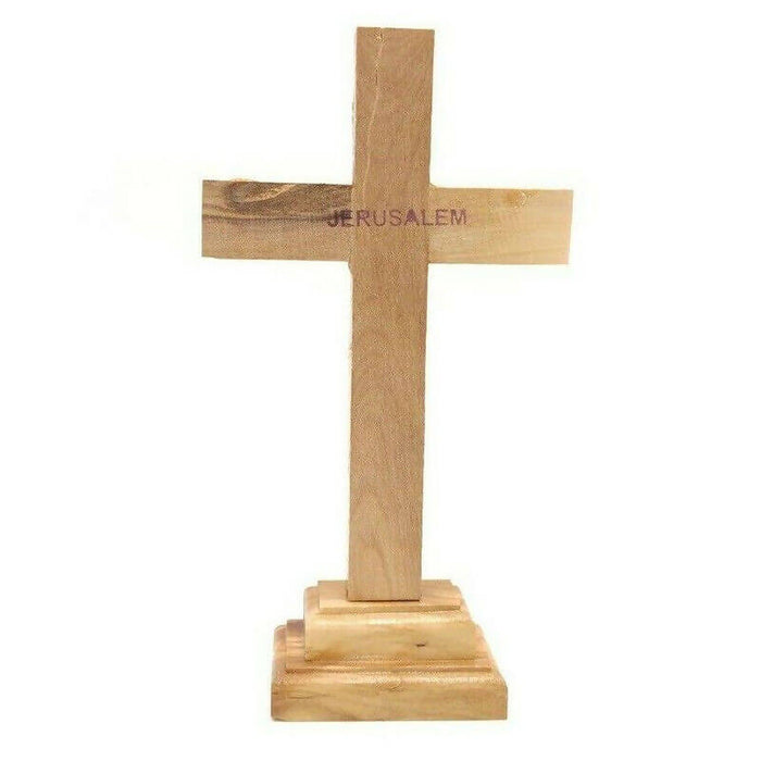 Catholic Olive Wood Stand Crucifix