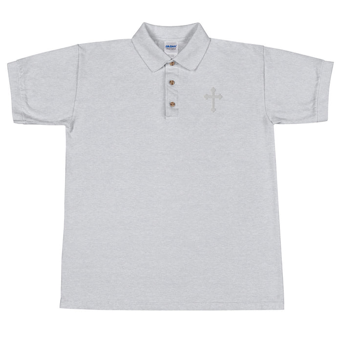 Greek Cross Embroidered Polo Shirt