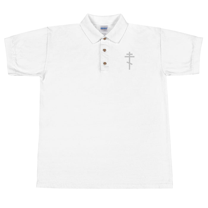 Russian Cross Embroidered Polo Shirt