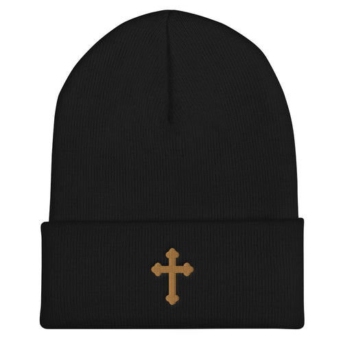 Greek Cross Cuffed Beanie