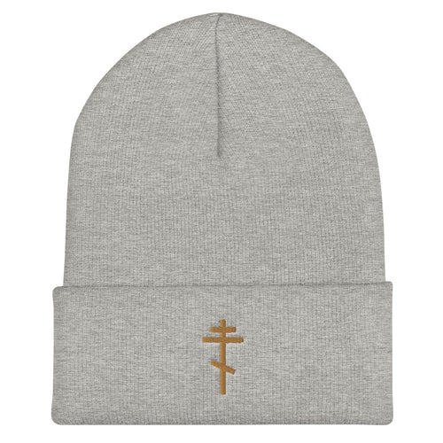 Russian Cross Cuffed Beanie