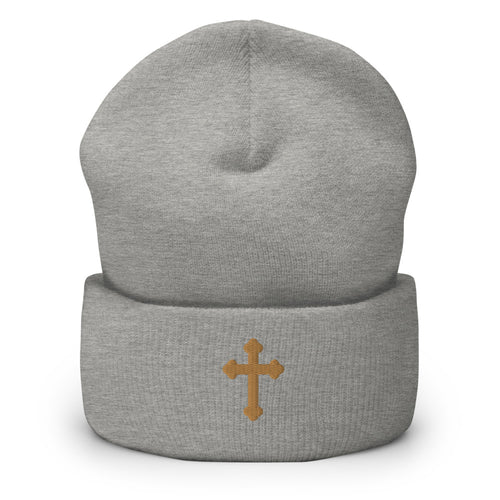 Greek Cross Cuffed Beanie