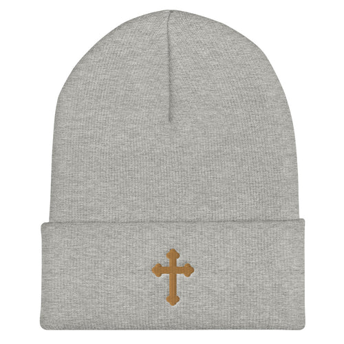 Greek Cross Cuffed Beanie