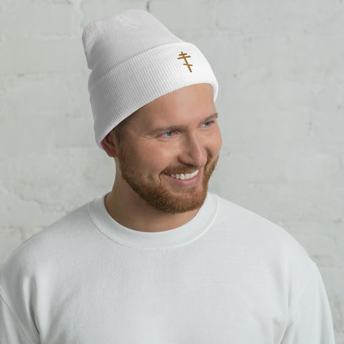 Russian Cross Cuffed Beanie