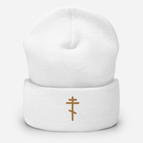 Russian Cross Cuffed Beanie