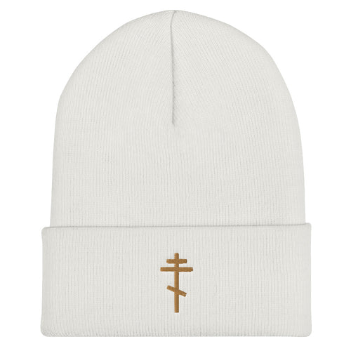 Russian Cross Cuffed Beanie