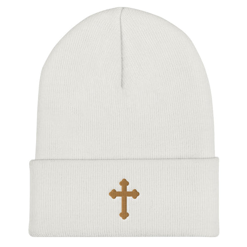 Greek Cross Cuffed Beanie