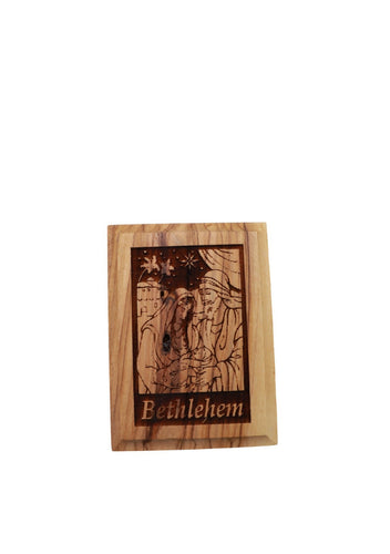 Magnet Olive Wood Bethlehem Holy Family Home Holy Land Souvenir Hand Made