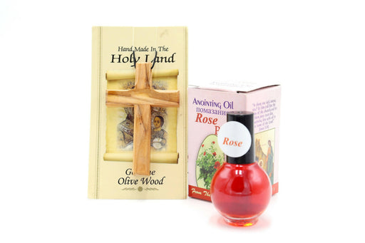 Anointing oil Rose With Necklace Cross