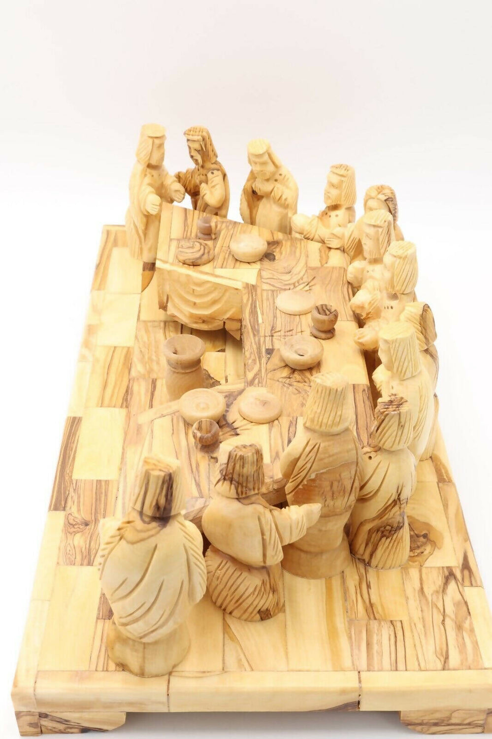 The Last Supper Olive Wood Statue Hand made Jerusalem Holy Land Christ ...