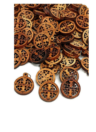 50 olive Wood Cross Jerusalem Necklace Holy Land Rosary Crosses Makers Carved