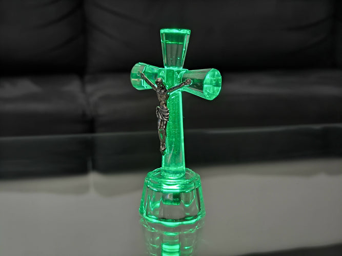 Crucifix Hidden lighting crystal Jerusalem cross religious crosses glass crystal Home Religion Blessed Gift