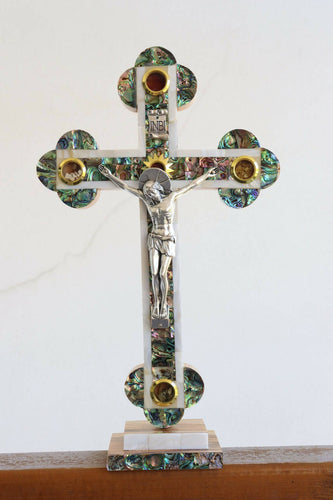 Large Standing Mother of Pearl Cross