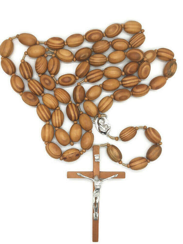 Wall Rosary Olive Wood Hand Made Jerusalem Holy Land Blessed Home Gift