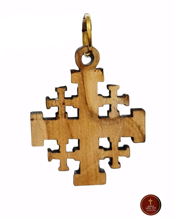 Jerusalem Cross' Gold filled Pendant with Clear Zircons - The Jerusalem  Gift Shop