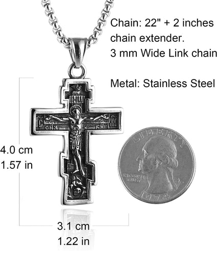 stainless steel cross, cross necklace stainless steel, stainless steel cross pendant, steel cross