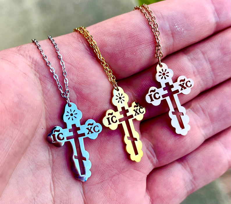 Three 2025 cross necklace