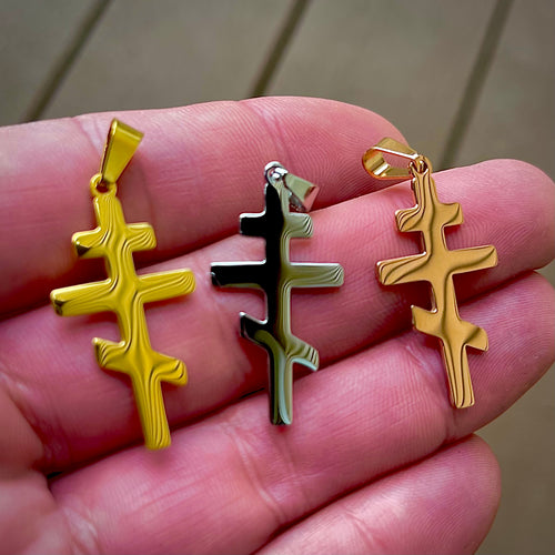 Orthodox Crosses with Chain Necklace (4 Colors)