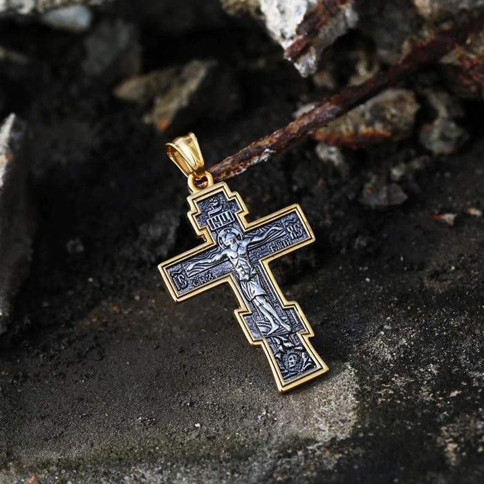 Wooden Cross Necklace On Leather Cord For Men Pendant In Black Brown Tone  Jesus Christ Lord