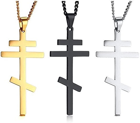 Cross Necklace Gold Plated Stainless Steel John 19:30