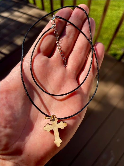 Orthodox wooden 2025 cross necklace