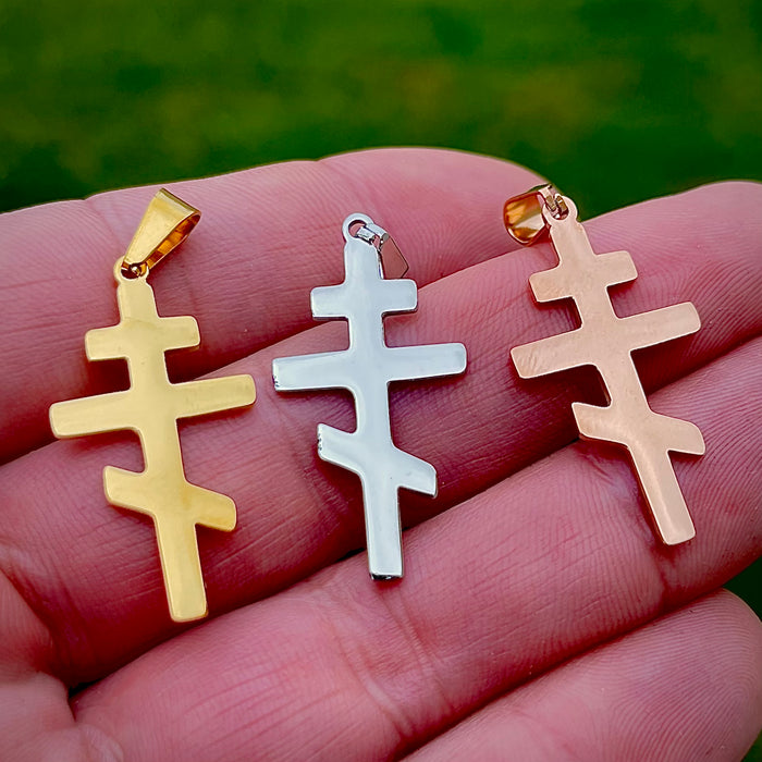 Orthodox Crosses with Chain Necklace (4 Colors)