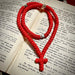 100-Knot Handmade Prayer Rope Nylon Cord in red