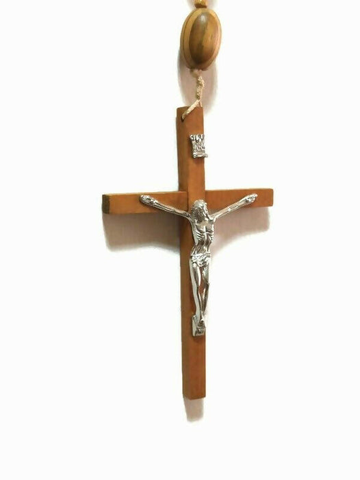 Wall Rosary Olive Wood Hand Made Jerusalem Holy Land Blessed Home Gift