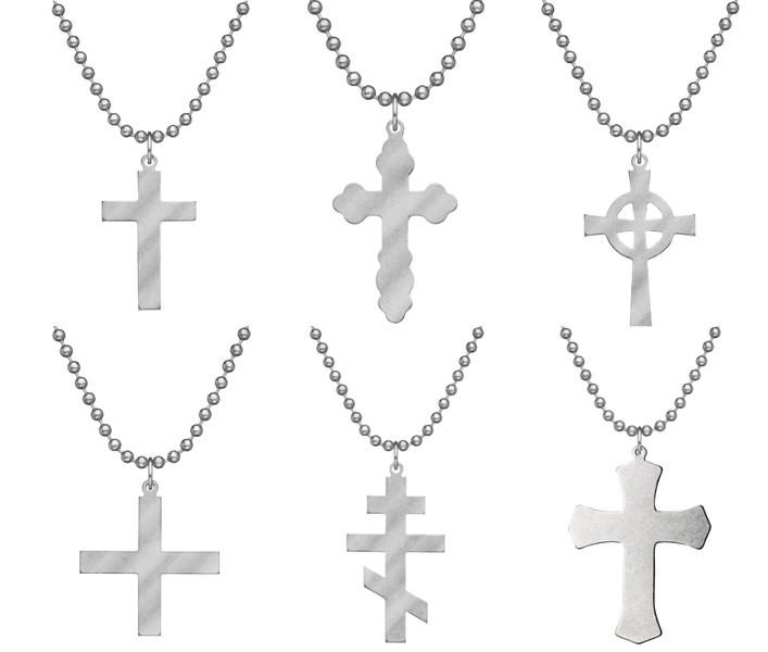 Military hot sale cross necklace