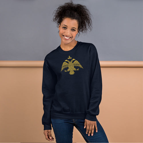 Gold Byzantine Eagle Unisex Sweatshirt 