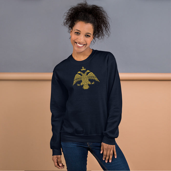 Gold Byzantine Eagle Unisex Sweatshirt 
