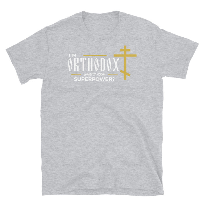 grey orthodox t shirt