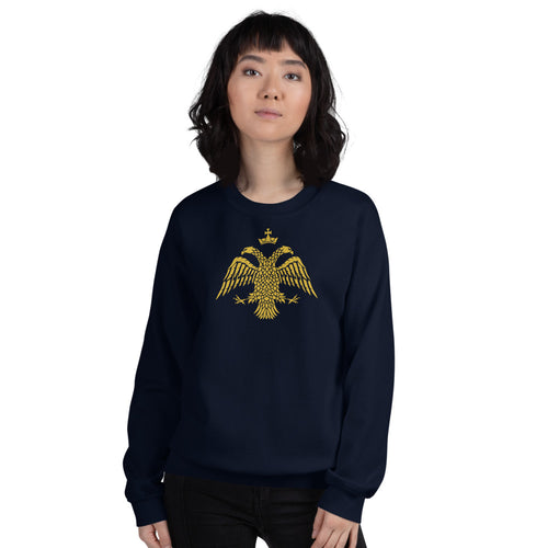 Gold Byzantine Eagle Unisex Sweatshirt 