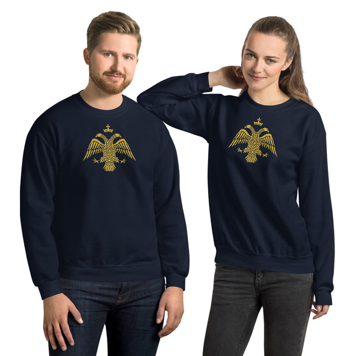 Gold Byzantine Eagle Unisex Sweatshirt 