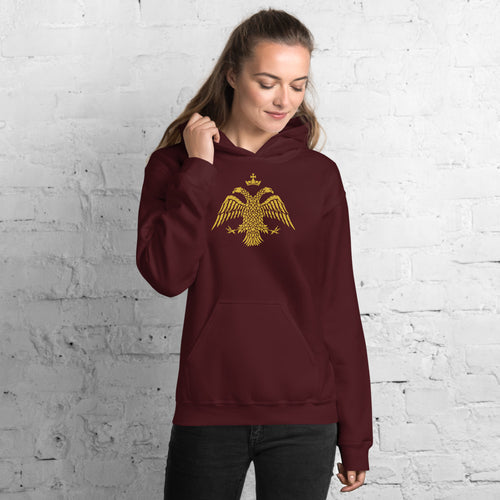 Gold Byzantine Eagle Unisex Hoodie