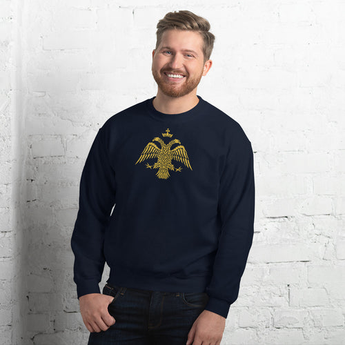 Gold Byzantine Eagle Unisex Sweatshirt 