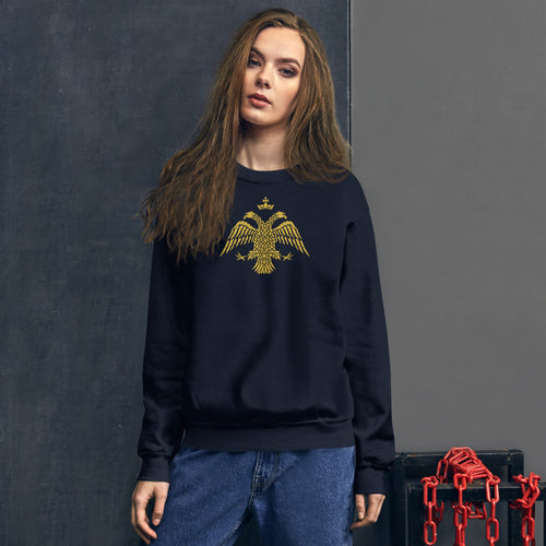 Gold Byzantine Eagle Unisex Sweatshirt 