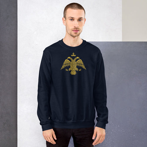 Gold Byzantine Eagle Unisex Sweatshirt 