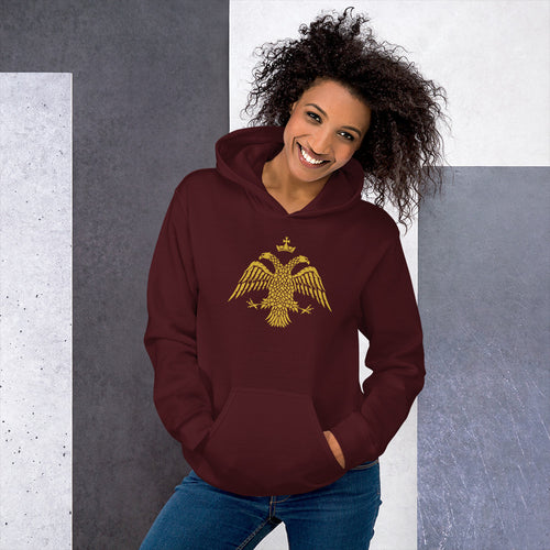 Gold Byzantine Eagle Unisex Hoodie