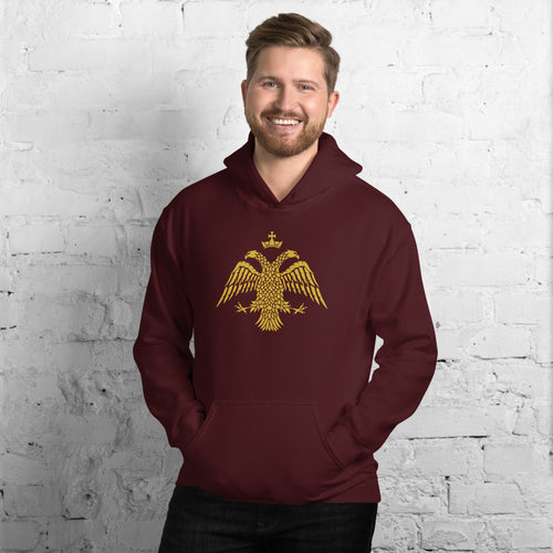 Gold Byzantine Eagle Unisex Hoodie