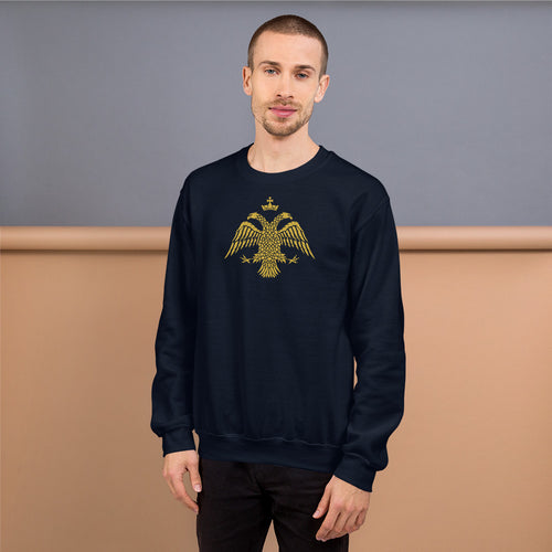 Gold Byzantine Eagle Unisex Sweatshirt 