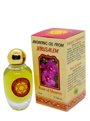 Rose of Sharon Aromatic Prayer Anointing Oil Bible from Holy Land