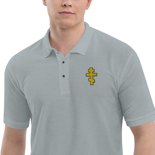 Embroidered Orthodox Cross Premium Polo